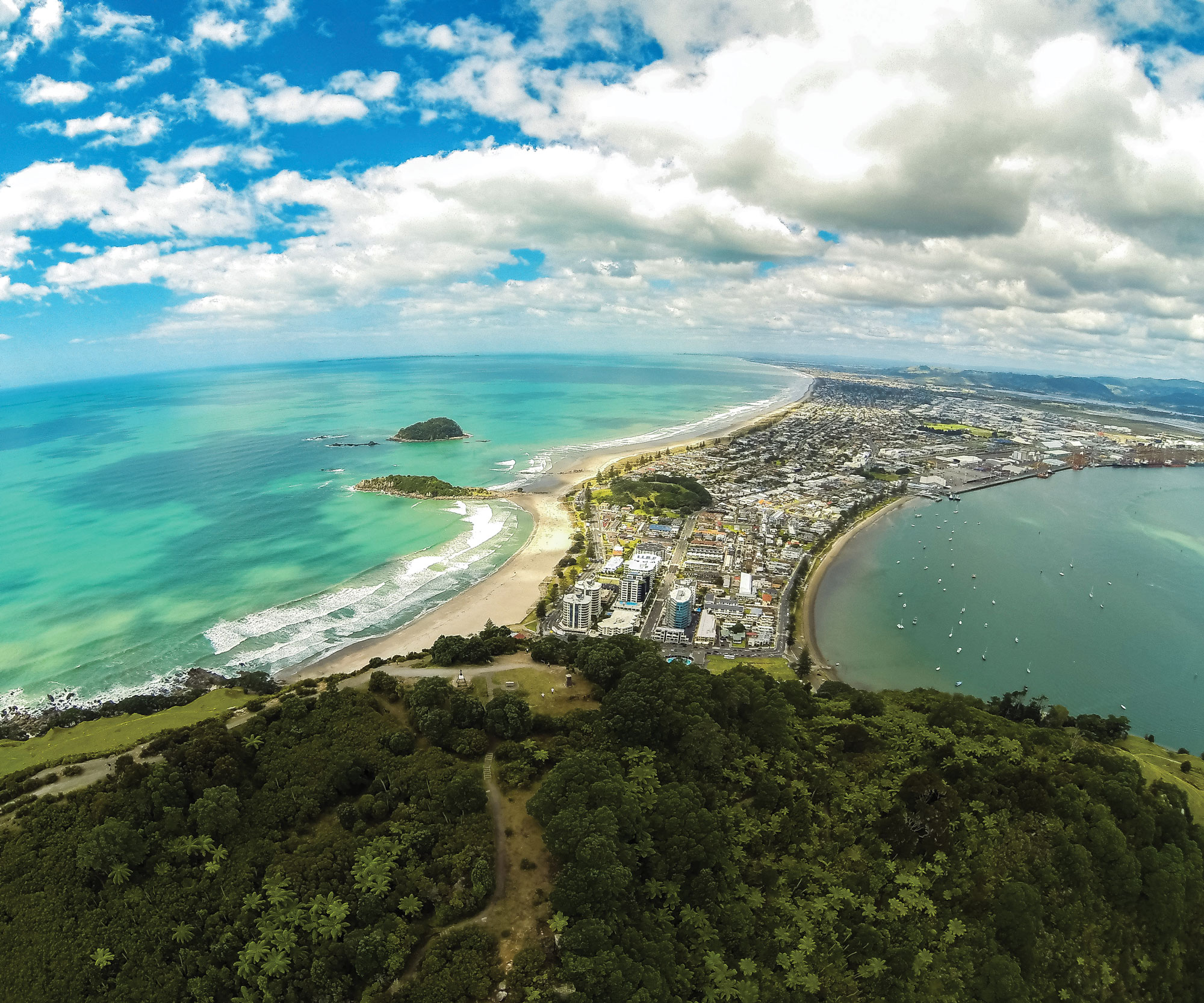 Mt Maunganui aerial view
